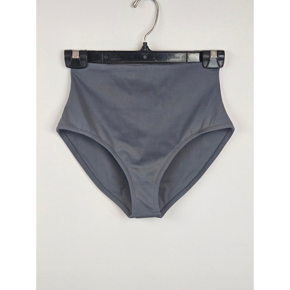 Skims Swim High Waisted Bikini Bottoms Gunmetal Gray XS NWT